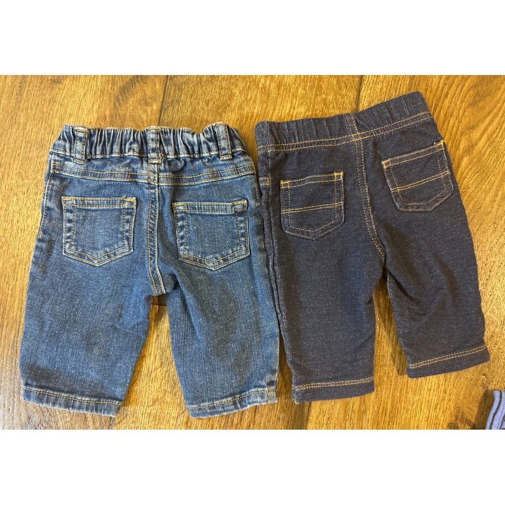 Baby Boy 3 Months Outfits Jeans Pants Long Sleeved Bodysuits‎ Shirts Clothes Lot - Picture 14 of 16